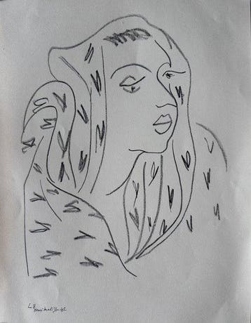 Henri Matisse (1869-1954) - Vrouwenportret, Antiek en Kunst