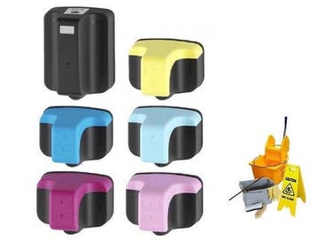 Geschikt Hp 363 serie reinigingscartridges SET MET CHIP, Nieuw, Cartridge, Inktmedia