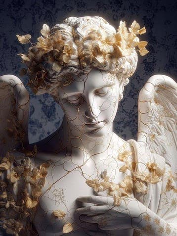 yamila - Ángel Kintsugi: La Belleza Eterna de la Gracia, Antiek en Kunst