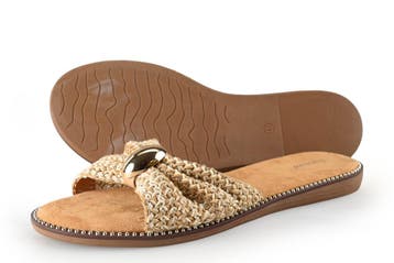 Graceland Slippers in maat 41 Beige, Slippers, Verzenden, Beige, Zo goed als nieuw