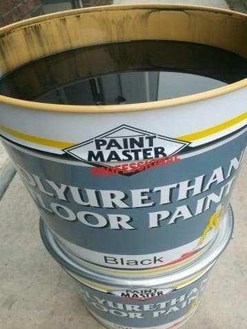 PU betoncoating - Paintmaster FLOORPAINT - ZWART - 20 liter, Zwart, Nieuw, Ophalen of Verzenden, Verf