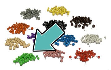 Set punaises met bolle kop in doosje (groen, 50 stuks), Ophalen of Verzenden, Nieuw