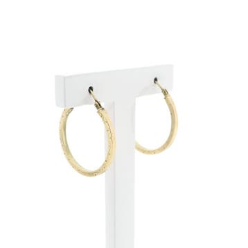 8 karaat oorringen; Ø 26,4 mm (Oorbellen), Sieraden, Tassen en Uiterlijk, Oorbellen, Ophalen of Verzenden, Gebruikt, Geel, Goud