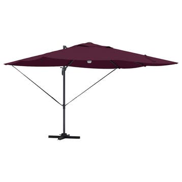 vidaXL Parasol Bordeaux Rood 351 x 250 x 253 cm Polyester en, Verzenden, Nieuw, 2 tot 3 meter