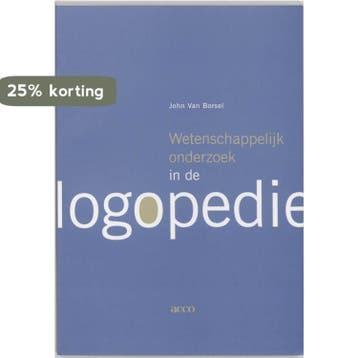 Wetenschappelijk onderzoek in de logopedie - J. van Borsel, Verzenden, Zo goed als nieuw, J. van Borsel