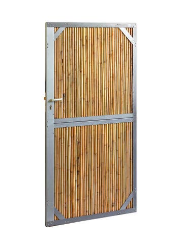 Bamboe tuinpoort | Breedte 90 cm | Hoogte 180 cm | Verzinkt, Tuin en Terras, 1 tot 2 meter, Nieuw, IJzer, Minder dan 3 meter