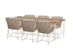 4 Seasons Outdoor Fabrice tuinset latte met Quatro tafel met, Ophalen of Verzenden, Nieuw