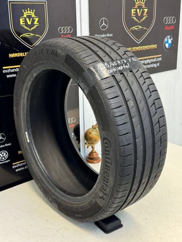 1 stuk 225/45R17 Y XL Continental Premium Contact6 zomerband, Gebruikt, 17 inch, Band(en), Personenwagen