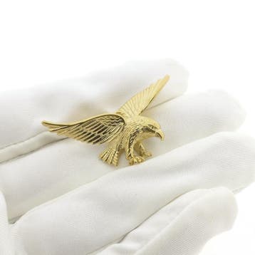 Gouden hanger van een adelaar (Hanger of bedel), Ophalen of Verzenden, Gebruikt, Goud, Overige merken