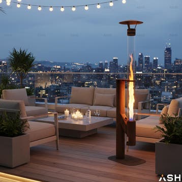 Pellet Kachel Flores - XXL Terras Heater Cortenstaal, Ophalen of Verzenden, Nieuw