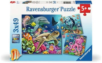 Betoverende Onderwaterwereld Puzzel (3 x 49 stukjes) |, Verzenden, Nieuw