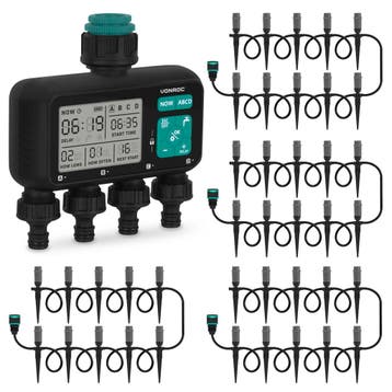 4-Weg Watertimer en 4 x Irrigatiesysteem | Complete, Verzenden, Nieuw