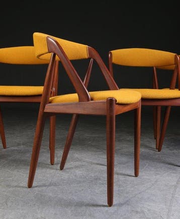 Kai Kristiansen - Stoel (4) - Model 31 - Teak, Textiel - Set