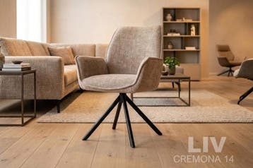 Online veiling: 4x Stoel Liv, 3352 Cremona 14 Beige, Huis en Inrichting, Stoelen, Nieuw