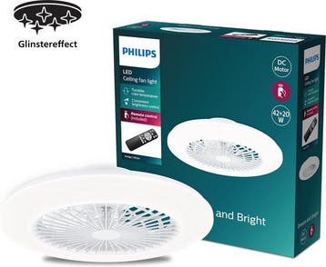 Philips Amigo Ventilator - Energiezuinige LED verlichting -, Ophalen of Verzenden, Nieuw