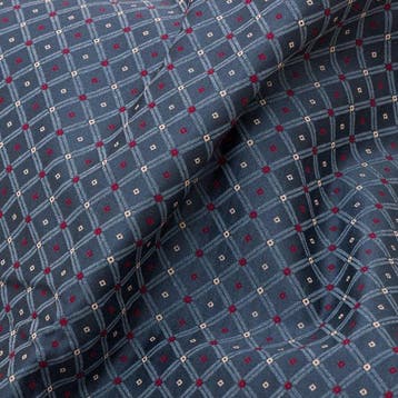 BA134 - Gobelinstof - royalblauw – ruitmotief - Meubelstof -
