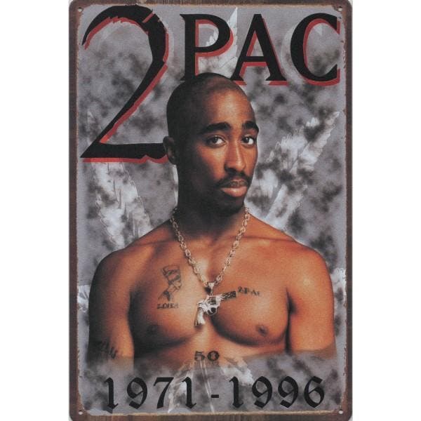 Wandbord - 2 Pac 1971-1996 Tupac Shakur, Verzamelen, Muziek, Artiesten en Beroemdheden, Poster, Artwork of Schilderij, Nieuw, Ophalen of Verzenden