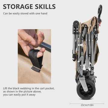 Klapbare Campingwagen met Tafelblad - Grote Capaciteit & All, Caravans en Kamperen, Kampeeraccessoires, Verzenden, Nieuw