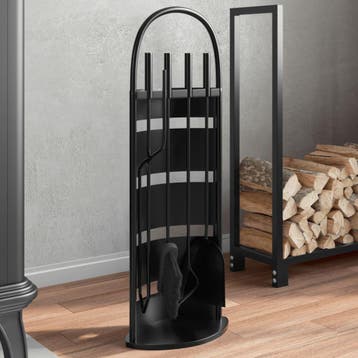 vidaXL 5-delige openhaardgereedschapset 23x15x66 cm staal, Verzenden, Nieuw