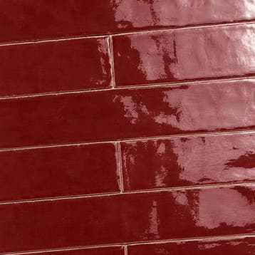 Oud Hollandse handvorm tegels bordeaux rood Bourgondy 5x25 c, Verzenden, Nieuw