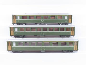 Bemo H0m - 7215 100 - Modeltrein personenwagonset (1) -, Nieuw