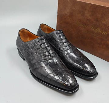 Mauro Volponi-9.5UK-Crocodile Oxfords - Veterschoenen -, Kleding | Heren, Nieuw
