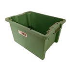 Nestbare Stapelbak, 400x300x220 mm, euronorm, groen pp,, Gebruikt, Bak of Kist, Minder dan 50 cm, Ophalen of Verzenden