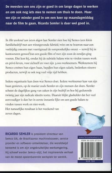 Het weekend van zeven dagen 9789022537190 Ricardo Semler, Verzenden, Gelezen, Ricardo Semler