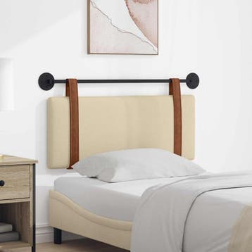 vidaXL Hangend hoofdbord Crème Antiek PU, Verzenden, Nieuw, Crème, Overige materialen