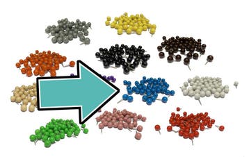 Set punaises met bolle kop in doosje (blauw, 50 stuks), Ophalen of Verzenden, Nieuw