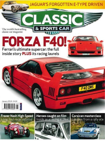 CLASSIC AND SPORTSCAR FORZA F40 FERRARI 166MM FRAZER NASH, Boeken, Verzenden, Gelezen, Algemeen