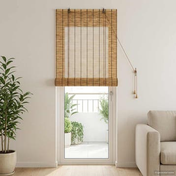 vidaXL Rolgordijn Bruin 80 x 220 cm Riet, Verzenden, Nieuw, Bruin