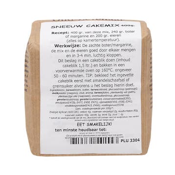 Molen de Hoop Sneeuw Cakemix 400g, Verzenden, Nieuw