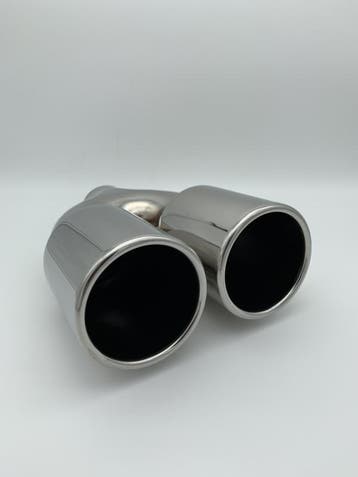 Uitlaat Sierstuk RVS Dubbel Rond – 2 x 89 mm, Ophalen of Verzenden, Nieuw