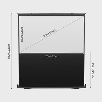 80 Inch Draagbaar Projectiescherm met Verhoogbaar Frame - 16, Verzenden, Nieuw