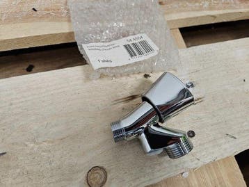 Kiwa beluchterkraan+keerklep chroom knop, Ophalen of Verzenden, Nieuw, Chroom, Kraan