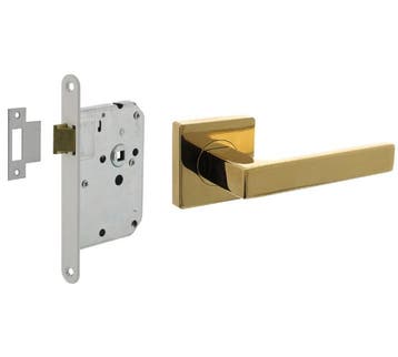 Intersteel deurbeslag set loopslot wit + deurklink Hera PVD, Verzenden, Nieuw