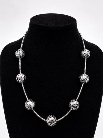 Murano-glas, Zilver - Halsketting - Murano-glas zilver