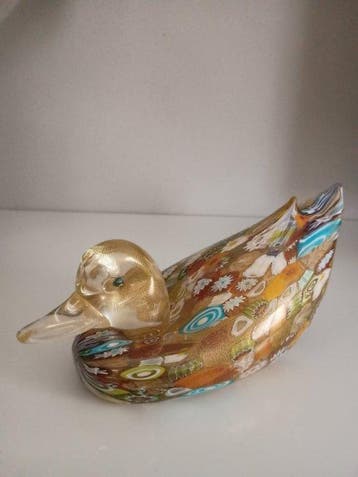 Murano - Beeldje - Papera in vetro di Murano con Murrine