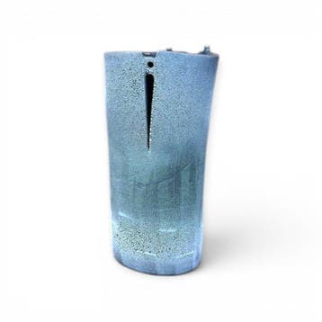 Kobayashi Masami Hoge Cilindrische Vaas met een Verticale, Antiek en Kunst