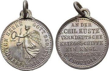 Ar-siegespfennig 1914 Eerste wereldoorlog, Postzegels en Munten, Penningen en Medailles, Verzenden