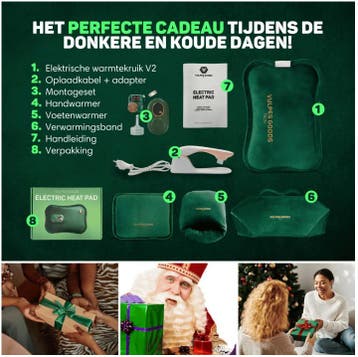 2dekans | Vulpes Goods® - Elektrische Kruik - Zacht Groen, Ophalen of Verzenden, Zo goed als nieuw