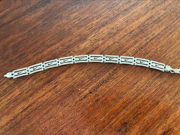 Zonder minimumprijs - Schakelarmband Zilver