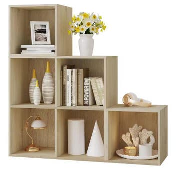Boekenkast 6 Vakken – Witte Houten Kubuskast en Organizer, Huis en Inrichting, Kasten | Boekenkasten, Verzenden, Nieuw