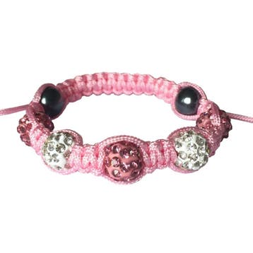 Fako Bijoux - Armband - Disco Dots Kids - Roze/Wit, Verzenden, Nieuw