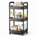 2dekans | Keuken trolley op Wieltjes - 3 laags - Rek -, Huis en Inrichting, Ophalen of Verzenden, Zo goed als nieuw