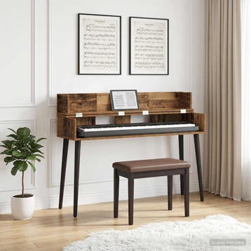 vidaXL studiobureau Oud hout 152 x 40 x 19,5 cm Bewerkt hout, Muziek en Instrumenten, Keyboards, Verzenden, Nieuw