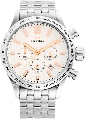 TW Steel VB1 Volante Bracelet chronograaf horloge, Overige merken, Staal, Verzenden, Polshorloge