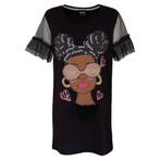 Verysimple • lang zwart shirt met dame • 34 (IT40), Kleding | Dames, Tops, Verzenden, Nieuw, Maat 34 (XS) of kleiner, Verysimple