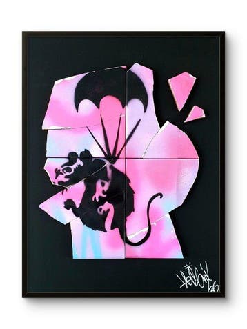 lasveguix (1986) - Rat with parachute - bansky tribute